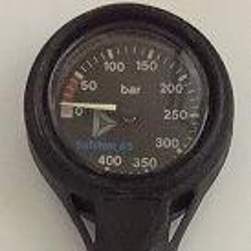 Manometer Svart m/15cm gummislange